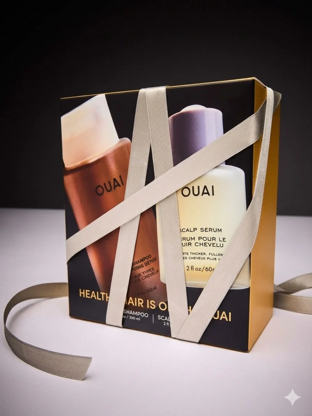 OUAI Healthy Hair Set Full Size Detox Shampoo & Scalp Serum Kit NIB
